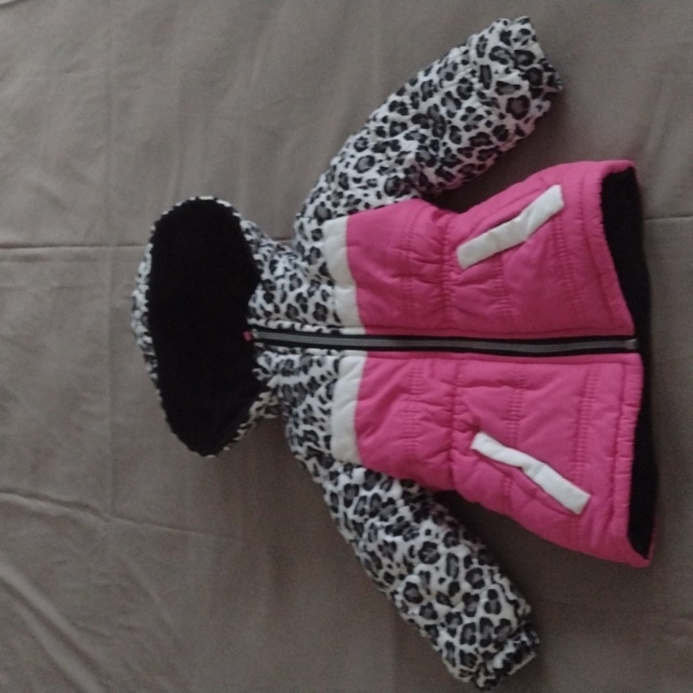 Infant winter jacket 18 month Pink animal print